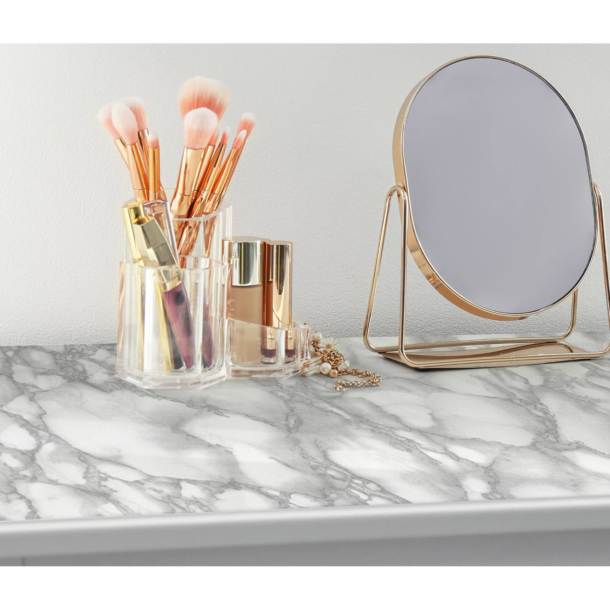 Fablon Marble Grey Blue Adhesive Film, 2ct.